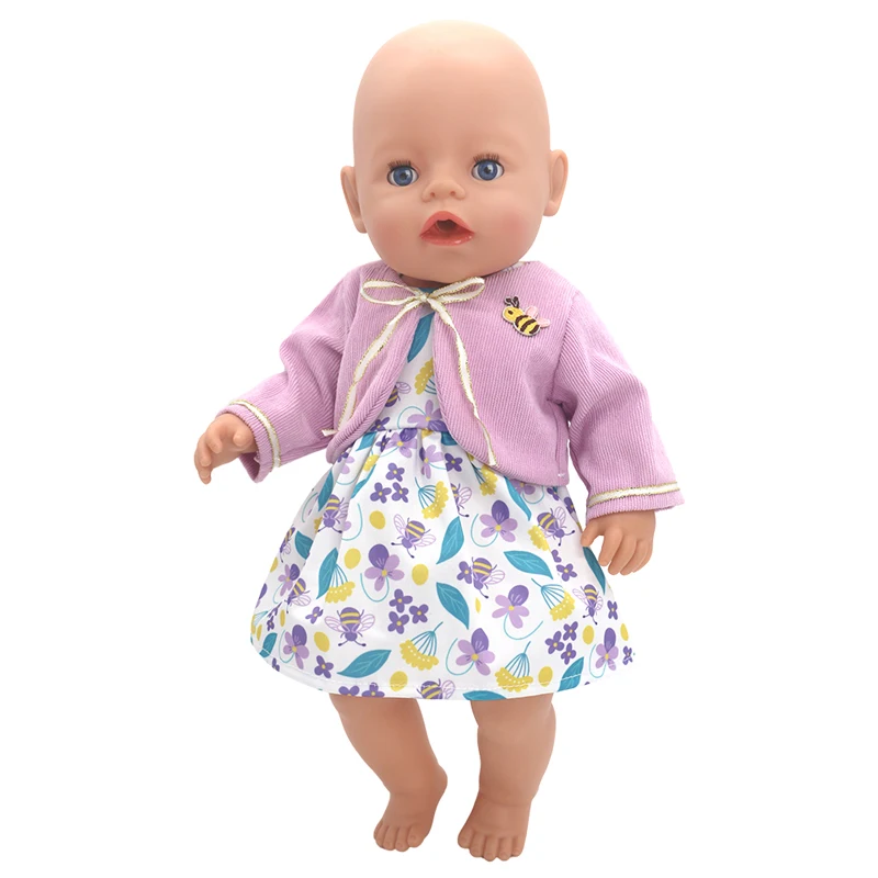 New Born Baby Doll Clothes Hooded Sweater for 18" Girl Doll Jacket Toys Doll Outfits