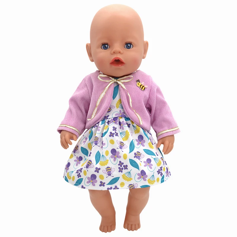New Born Baby Doll Clothes Hooded Sweater for 18" Girl Doll Jacket Toys Doll Outfits