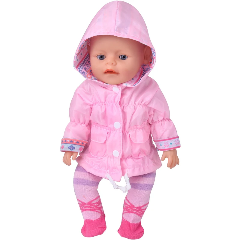 New Born Baby Doll Clothes Hooded Sweater for 18" Girl Doll Jacket Toys Doll Outfits