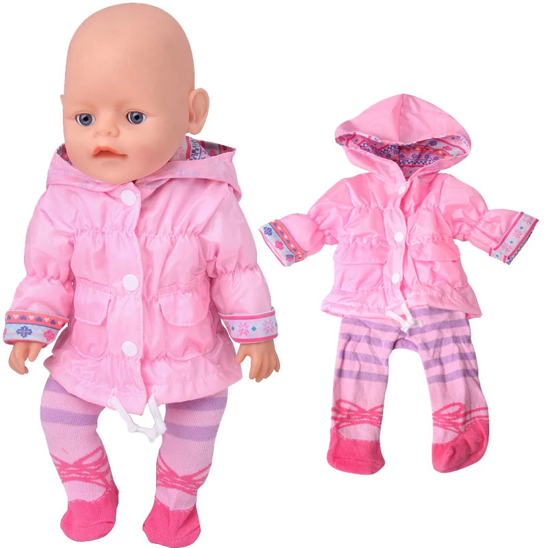 New Born Baby Doll Clothes Hooded Sweater for 18" Girl Doll Jacket Toys Doll Outfits