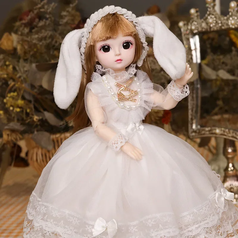 30cm 1/6 BJD Doll Little Cute Dress 21 Removable Joint Princess Beauty Makeup Fashion DIY Toy Gift Girl