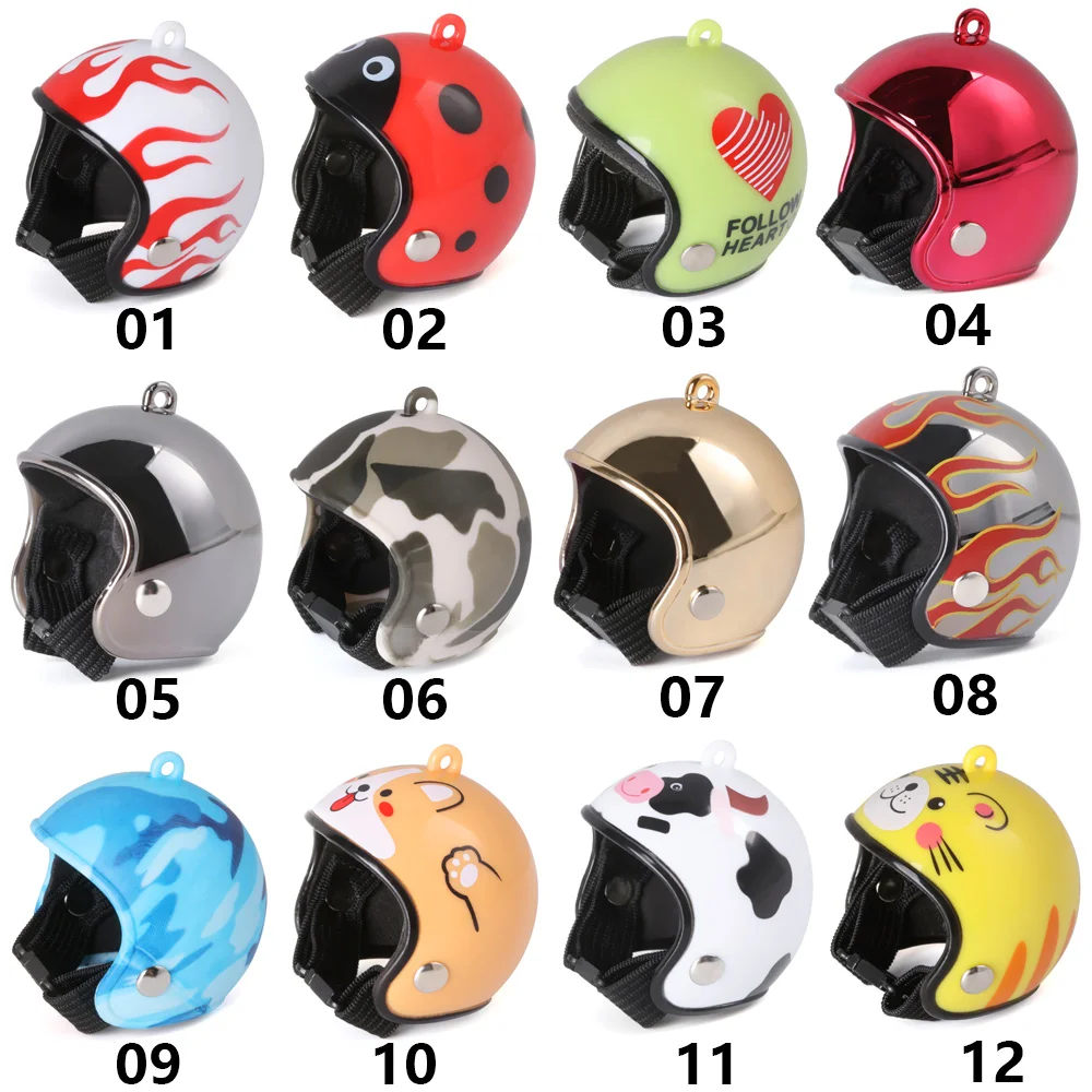 Dollhouse Helmet Cute Miniature Dollhouse Mini Helmet Toy for Doll House Accessories Sun Rain Protection Hats Chicken Helmet