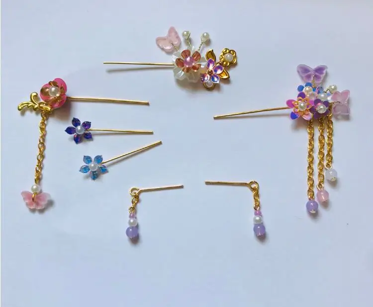 30CM Costume Dolls Headwear 7PCS/Set 1/6 BJD Plastic+Metal Chinese Costume Doll Toys Headdress Hairpin Headwear AccessoriesZH183