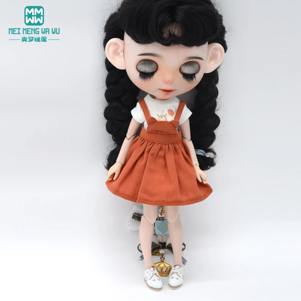 28-30cm Blyth Doll Clothes Fashion Shirts, T-Shirts, Denim Skirts Shoes for Azone OB FR Girl Toys Gift