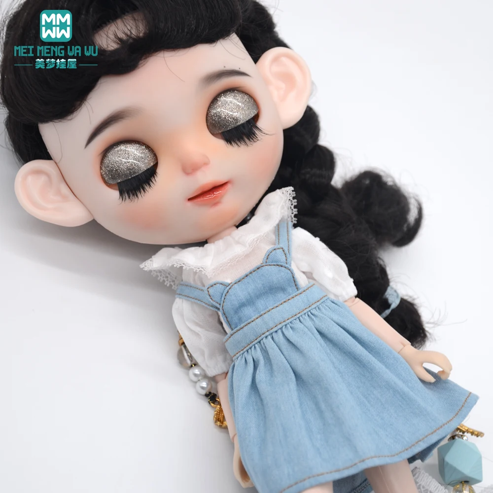 28-30cm Blyth Doll Clothes Fashion Shirts, T-Shirts, Denim Skirts Shoes for Azone OB FR Girl Toys Gift