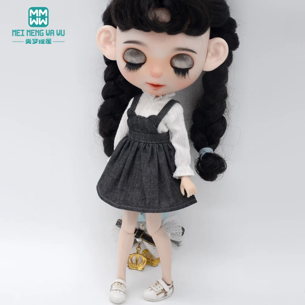 28-30cm Blyth Doll Clothes Fashion Shirts, T-Shirts, Denim Skirts Shoes for Azone OB FR Girl Toys Gift