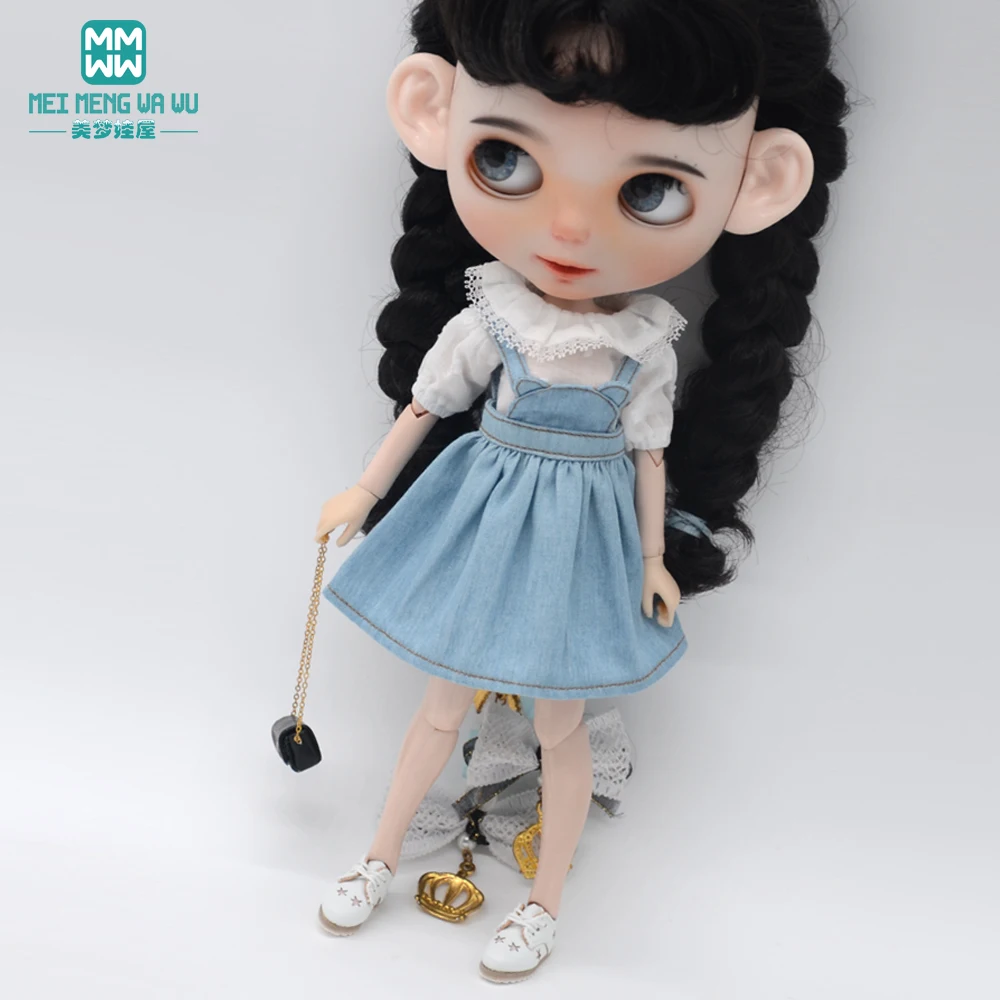 28-30cm Blyth Doll Clothes Fashion Shirts, T-Shirts, Denim Skirts Shoes for Azone OB FR Girl Toys Gift