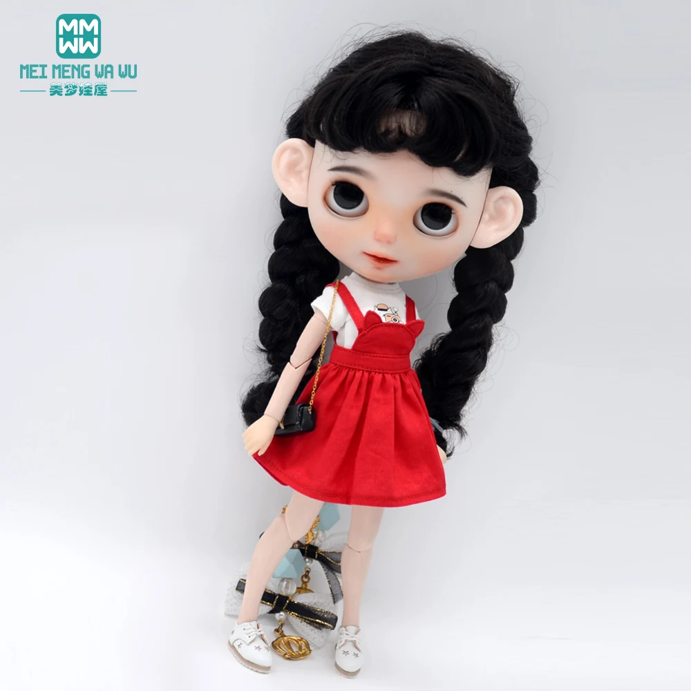 28-30cm Blyth Doll Clothes Fashion Shirts, T-Shirts, Denim Skirts Shoes for Azone OB FR Girl Toys Gift