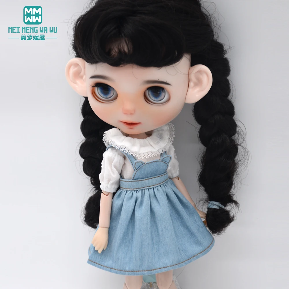 28-30cm Blyth Doll Clothes Fashion Shirts, T-Shirts, Denim Skirts Shoes for Azone OB FR Girl Toys Gift