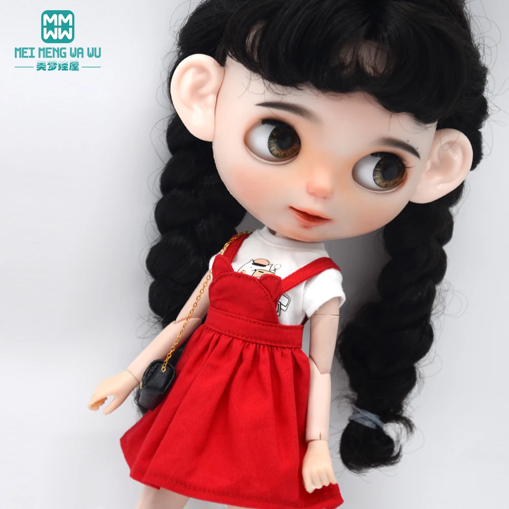 28-30cm Blyth Doll Clothes Fashion Shirts, T-Shirts, Denim Skirts Shoes for Azone OB FR Girl Toys Gift