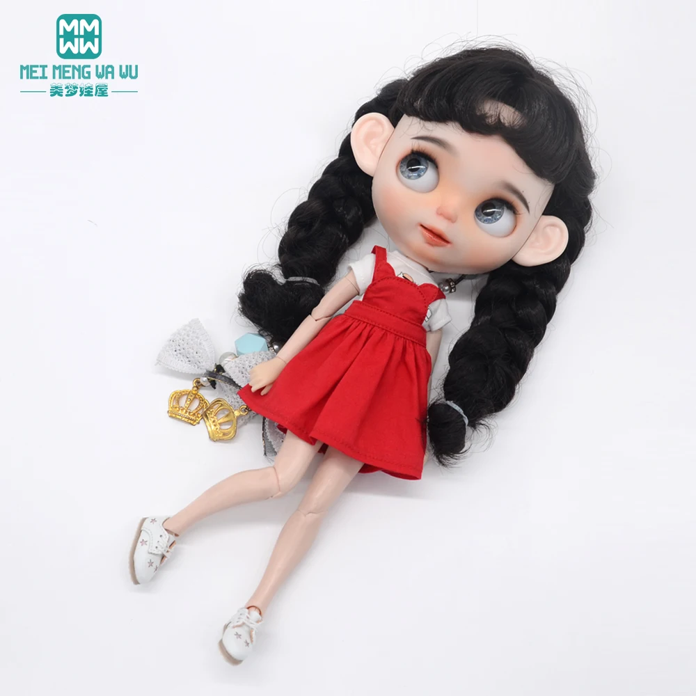 28-30cm Blyth Doll Clothes Fashion Shirts, T-Shirts, Denim Skirts Shoes for Azone OB FR Girl Toys Gift
