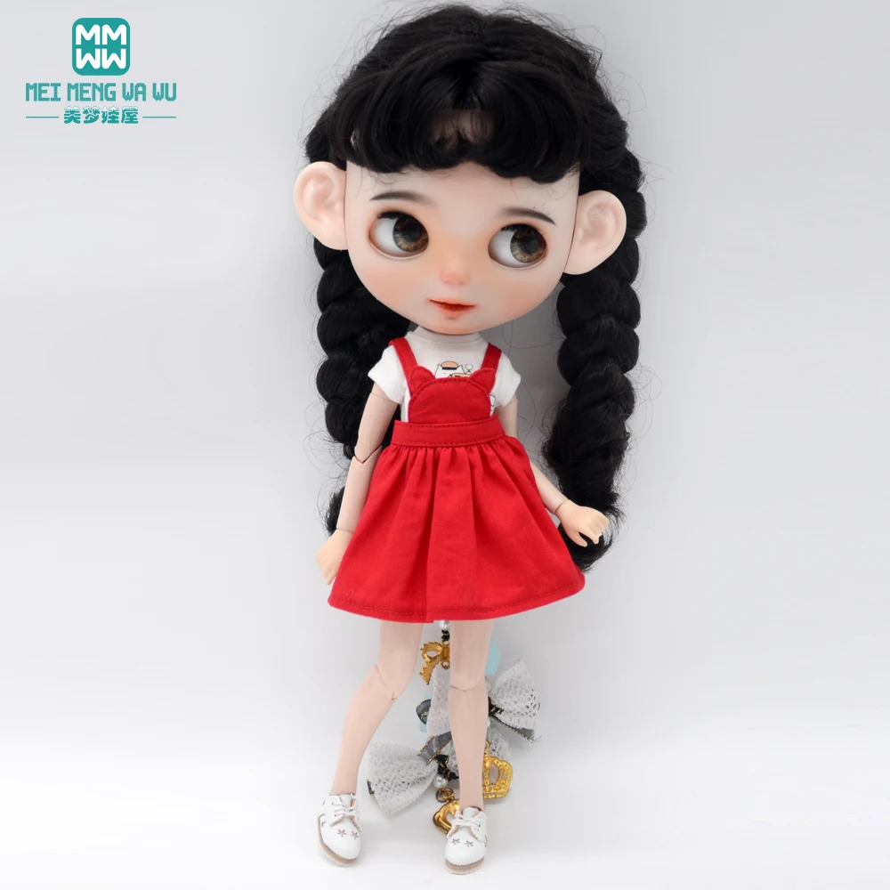 28-30cm Blyth Doll Clothes Fashion Shirts, T-Shirts, Denim Skirts Shoes for Azone OB FR Girl Toys Gift