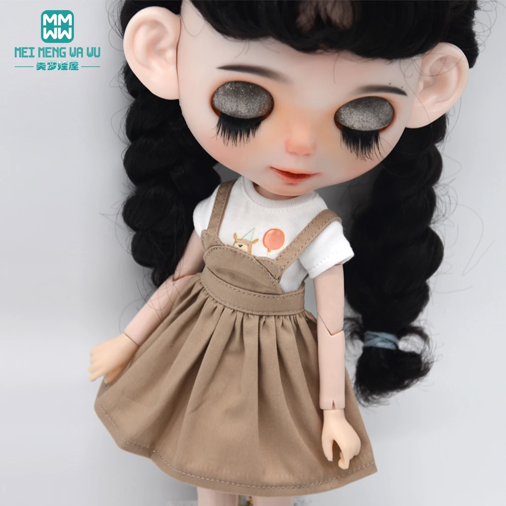 28-30cm Blyth Doll Clothes Fashion Shirts, T-Shirts, Denim Skirts Shoes for Azone OB FR Girl Toys Gift