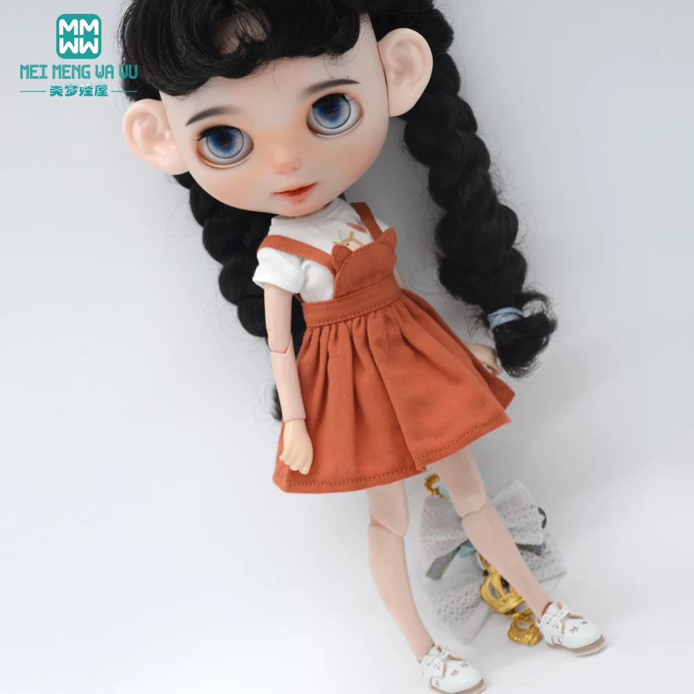28-30cm Blyth Doll Clothes Fashion Shirts, T-Shirts, Denim Skirts Shoes for Azone OB FR Girl Toys Gift