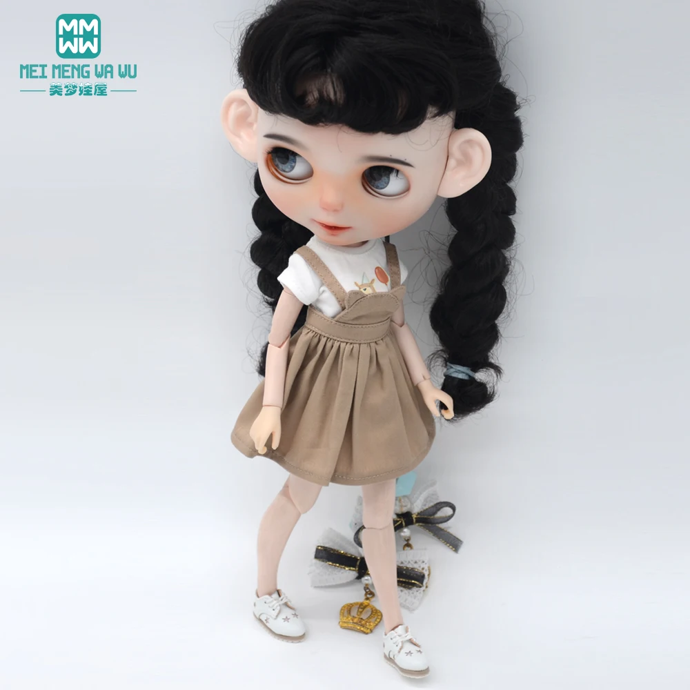28-30cm Blyth Doll Clothes Fashion Shirts, T-Shirts, Denim Skirts Shoes for Azone OB FR Girl Toys Gift