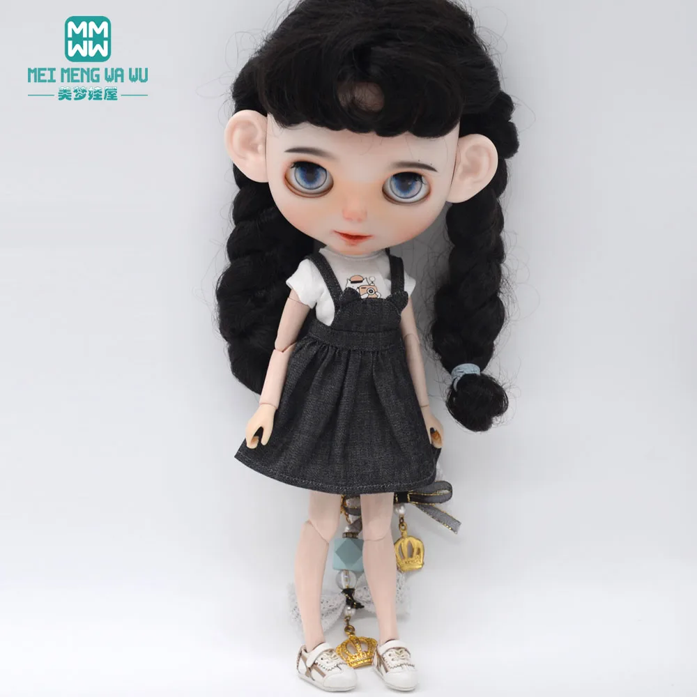 28-30cm Blyth Doll Clothes Fashion Shirts, T-Shirts, Denim Skirts Shoes for Azone OB FR Girl Toys Gift