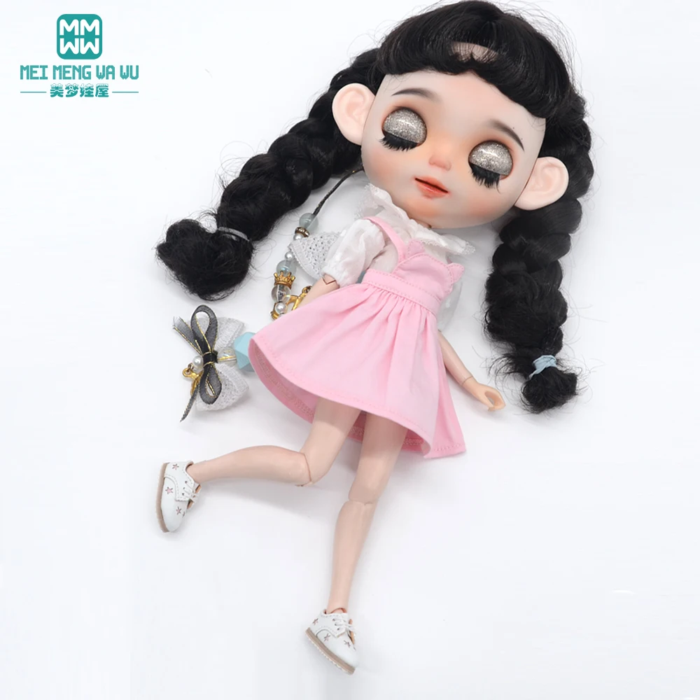28-30cm Blyth Doll Clothes Fashion Shirts, T-Shirts, Denim Skirts Shoes for Azone OB FR Girl Toys Gift