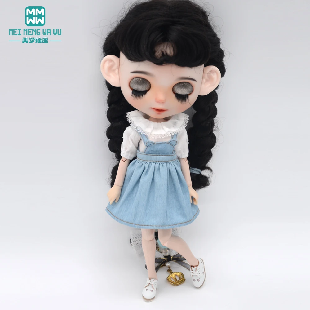 28-30cm Blyth Doll Clothes Fashion Shirts, T-Shirts, Denim Skirts Shoes for Azone OB FR Girl Toys Gift