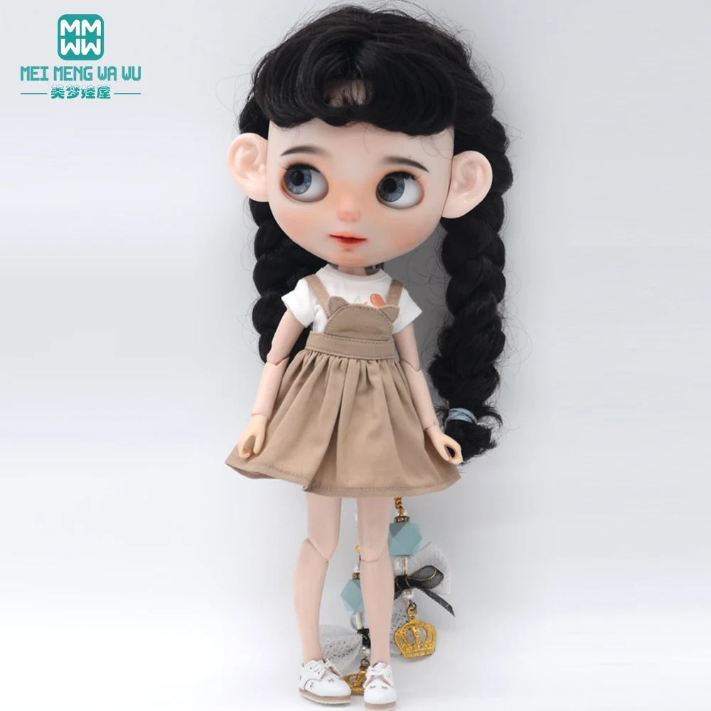 28-30cm Blyth Doll Clothes Fashion Shirts, T-Shirts, Denim Skirts Shoes for Azone OB FR Girl Toys Gift