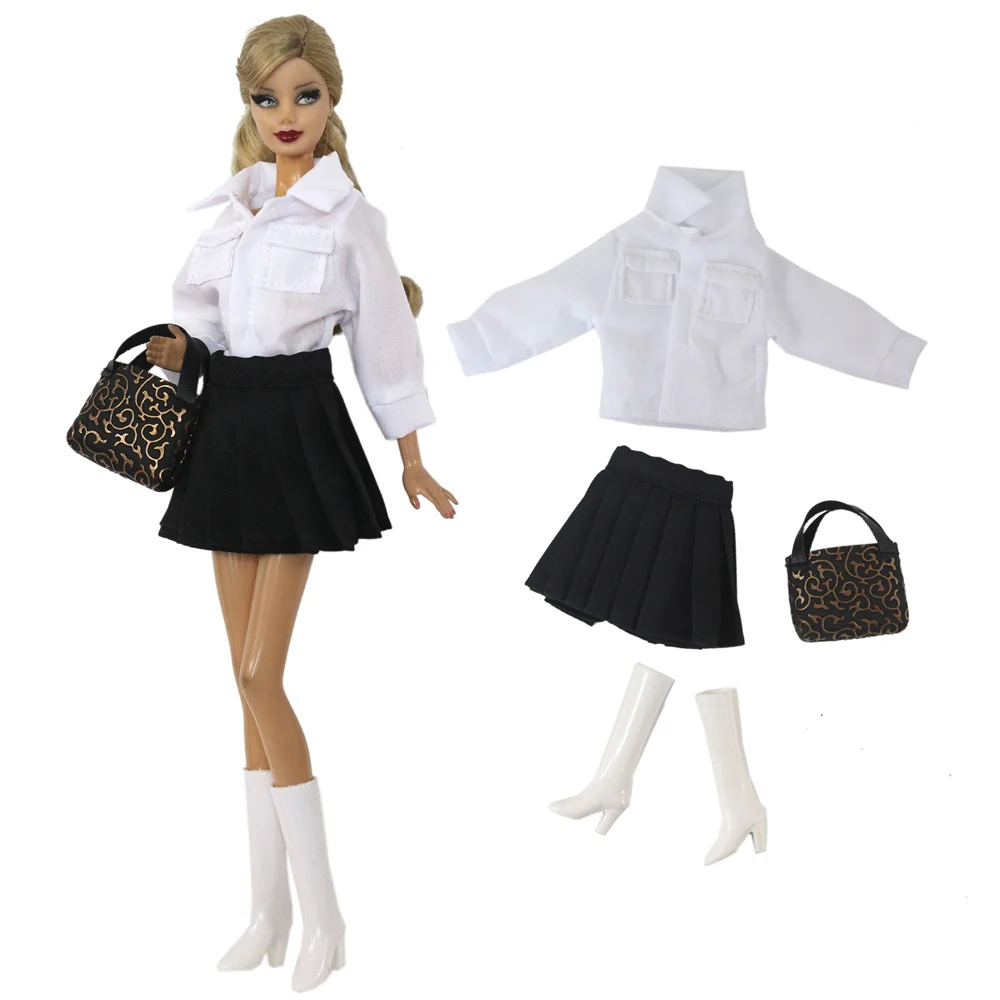 Handmade Babi Clothes Leather Clothing Outfit Overcoat for 11.5 Inch 30cm Doll BJD Clothes Many Style Gifts for Doll Accessories