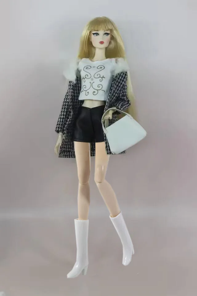 Handmade Babi Clothes Leather Clothing Outfit Overcoat for 11.5 Inch 30cm Doll BJD Clothes Many Style Gifts for Doll Accessories