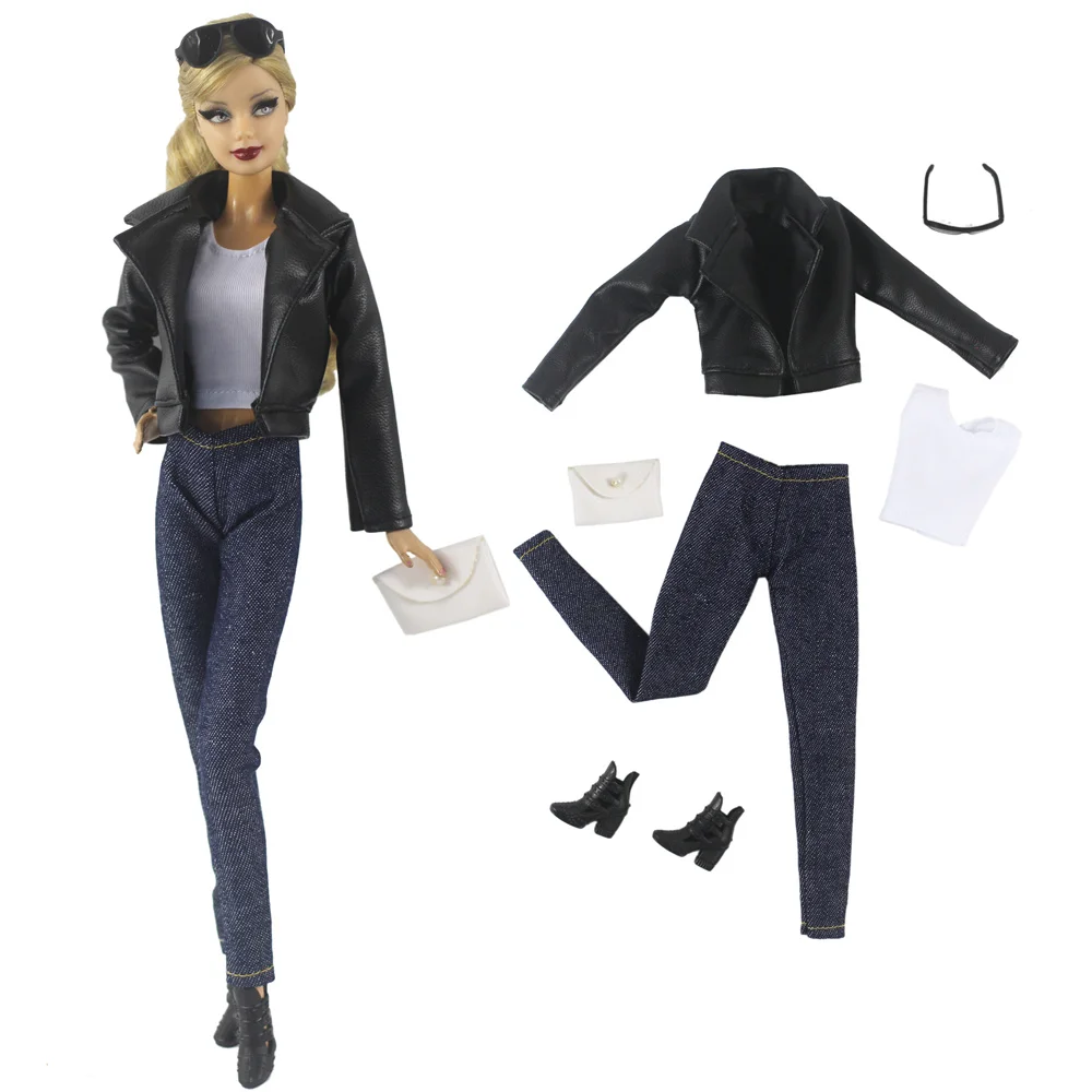 Handmade Babi Clothes Leather Clothing Outfit Overcoat for 11.5 Inch 30cm Doll BJD Clothes Many Style Gifts for Doll Accessories