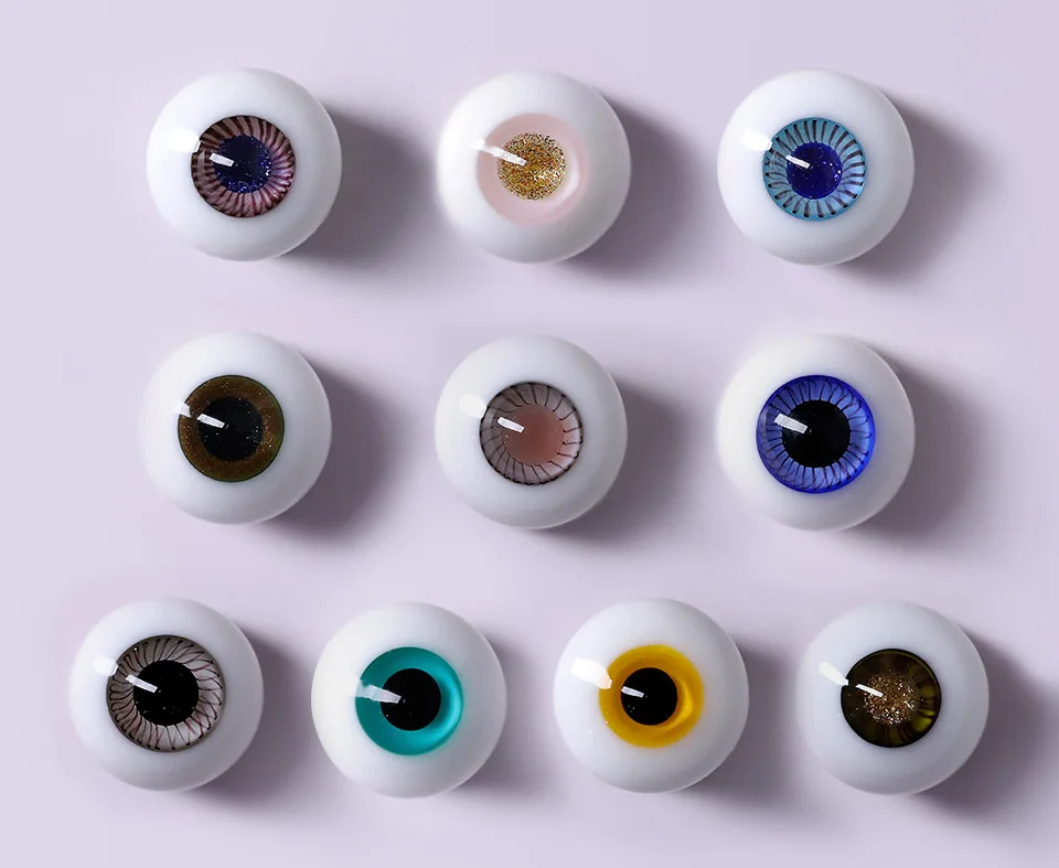 BJD Eyes Glass Eyeball Handscraft Colourful Doll Accessories Size 1/3 1/4 1/6 1/8 YOSD SD MSD 12 14mm
