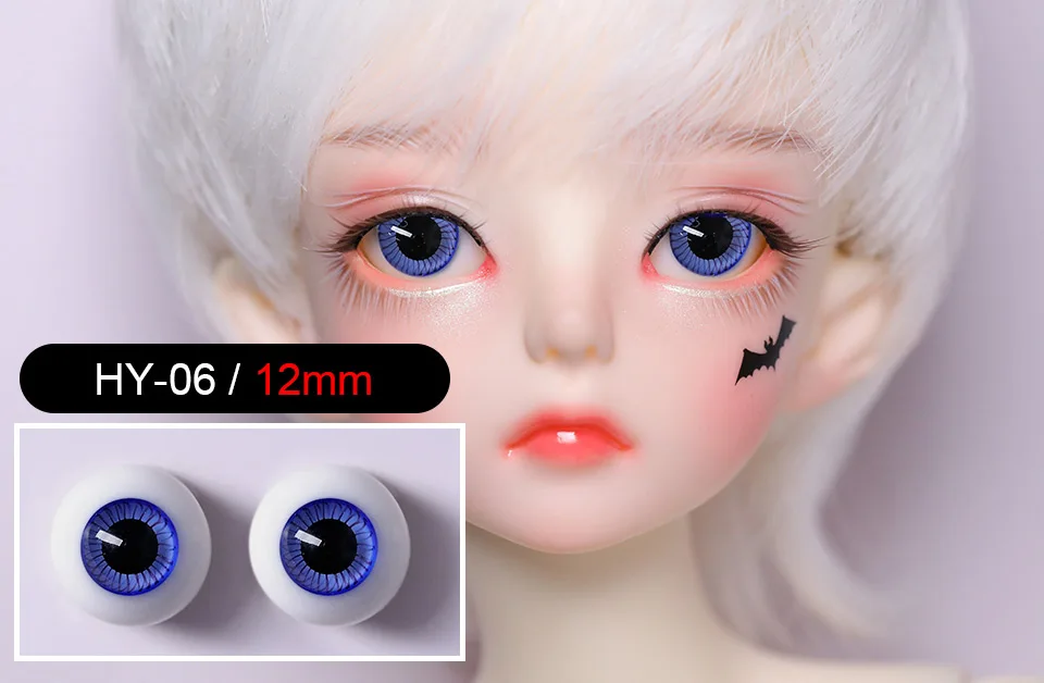 BJD Eyes Glass Eyeball Handscraft Colourful Doll Accessories Size 1/3 1/4 1/6 1/8 YOSD SD MSD 12 14mm