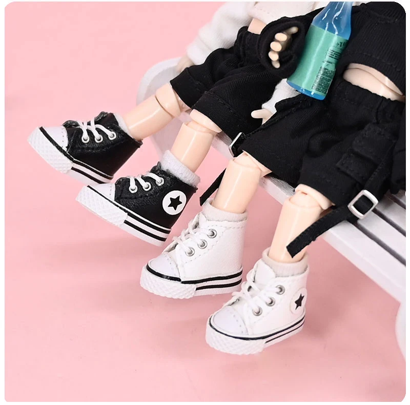 Ob11 Doll Shoes High-top Shoes Canvas Shoes Sports Shoes for Gsc Body, Molly, P9, YMY, 1/12BJD Doll Accessories Toy Casual Shoes