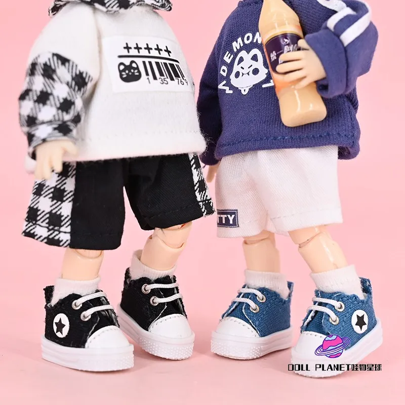 Ob11 Doll Shoes High-top Shoes Canvas Shoes Sports Shoes for Gsc Body, Molly, P9, YMY, 1/12BJD Doll Accessories Toy Casual Shoes