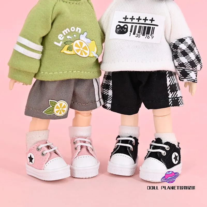 Ob11 Doll Shoes High-top Shoes Canvas Shoes Sports Shoes for Gsc Body, Molly, P9, YMY, 1/12BJD Doll Accessories Toy Casual Shoes