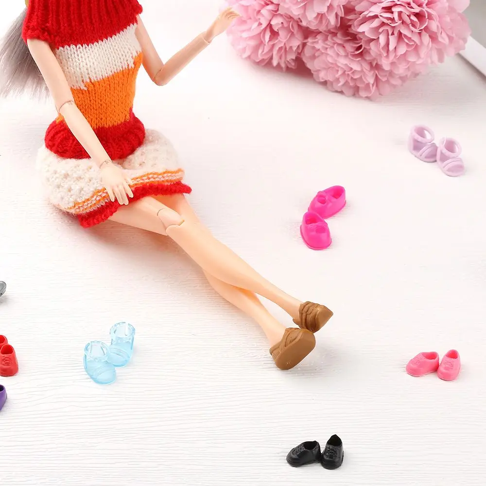 1pairs Fashion Doll Shoes Boots for 1/8 Doll Body PVC Shoe for 8~16cm Dolls Stand Other Accessories