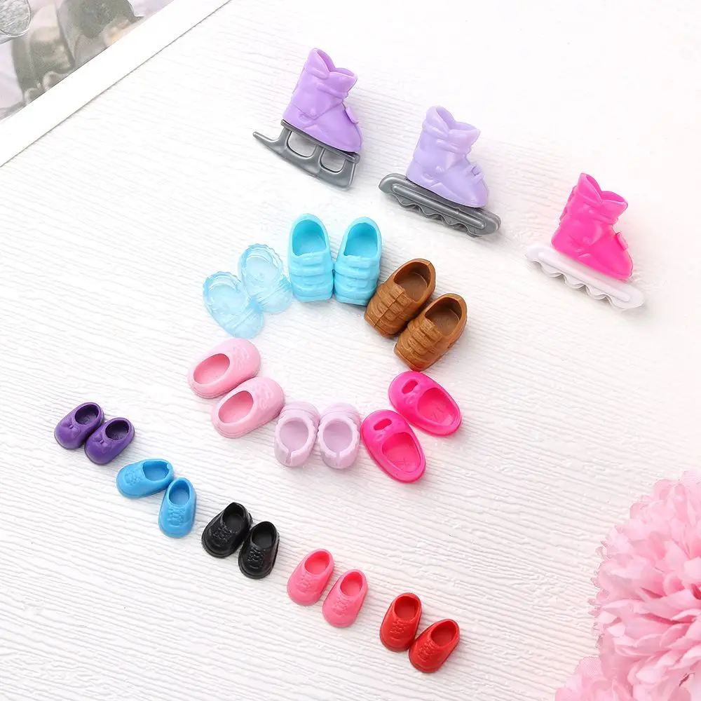 1pairs Fashion Doll Shoes Boots for 1/8 Doll Body PVC Shoe for 8~16cm Dolls Stand Other Accessories