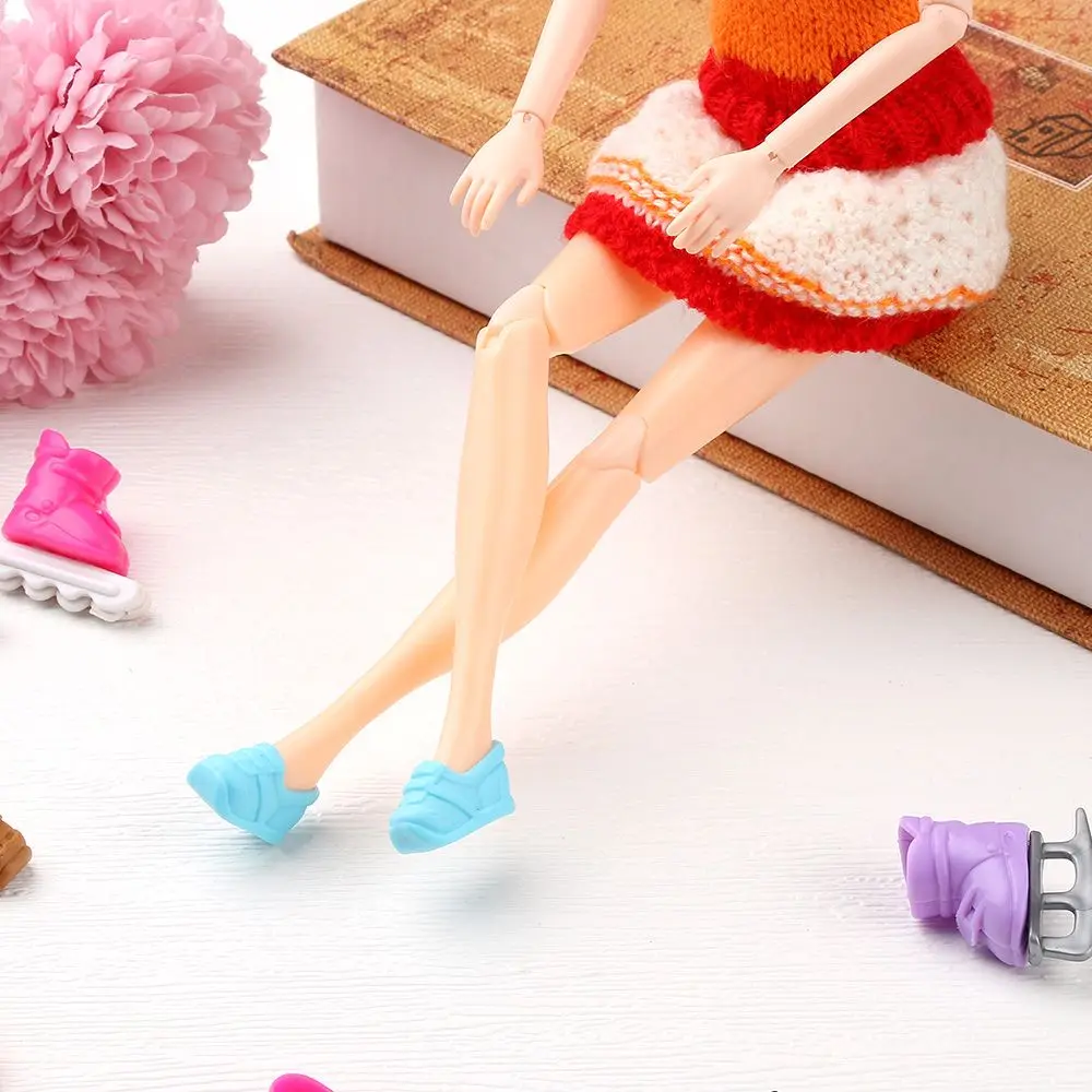 1pairs Fashion Doll Shoes Boots for 1/8 Doll Body PVC Shoe for 8~16cm Dolls Stand Other Accessories