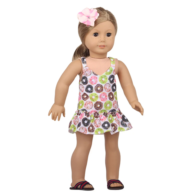 18 Inch American Doll Grl's Fashion Dress Clothes Doughnut Ballet Dancer Suspender Skirt Doll Clothes For 43cm Baby New Born Toy