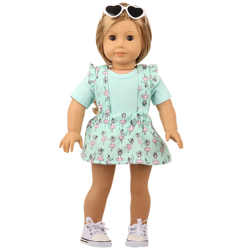 18 Inch American Doll Grl's Fashion Dress Clothes Doughnut Ballet Dancer Suspender Skirt Doll Clothes For 43cm Baby New Born Toy