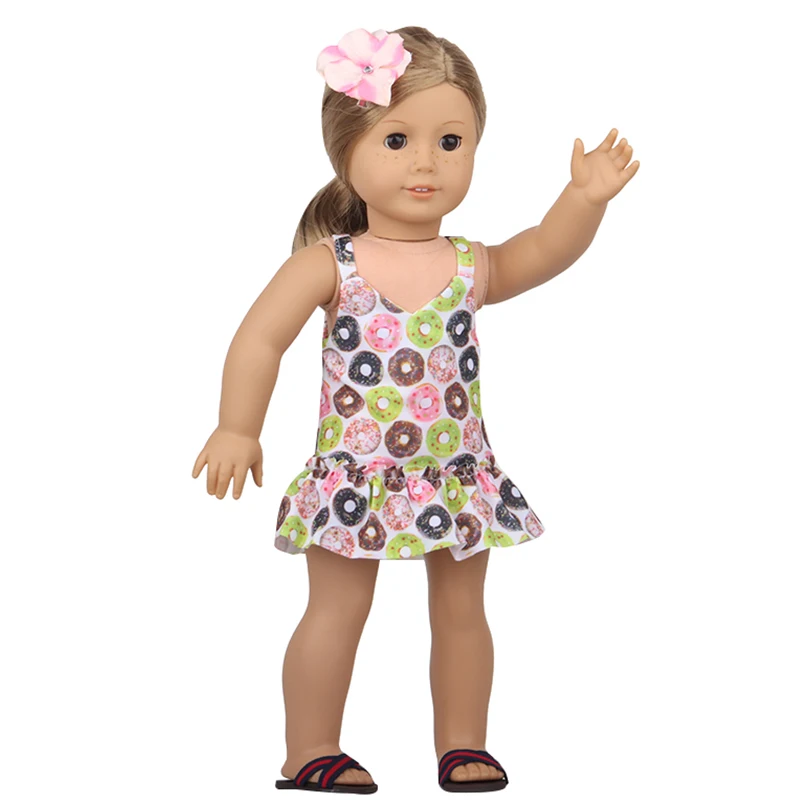 18 Inch American Doll Grl's Fashion Dress Clothes Doughnut Ballet Dancer Suspender Skirt Doll Clothes For 43cm Baby New Born Toy