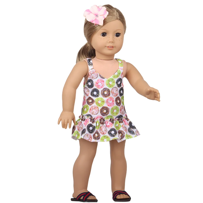 18 Inch American Doll Grl's Fashion Dress Clothes Doughnut Ballet Dancer Suspender Skirt Doll Clothes For 43cm Baby New Born Toy