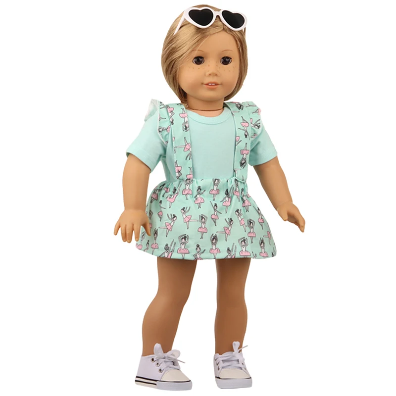 18 Inch American Doll Grl's Fashion Dress Clothes Doughnut Ballet Dancer Suspender Skirt Doll Clothes For 43cm Baby New Born Toy