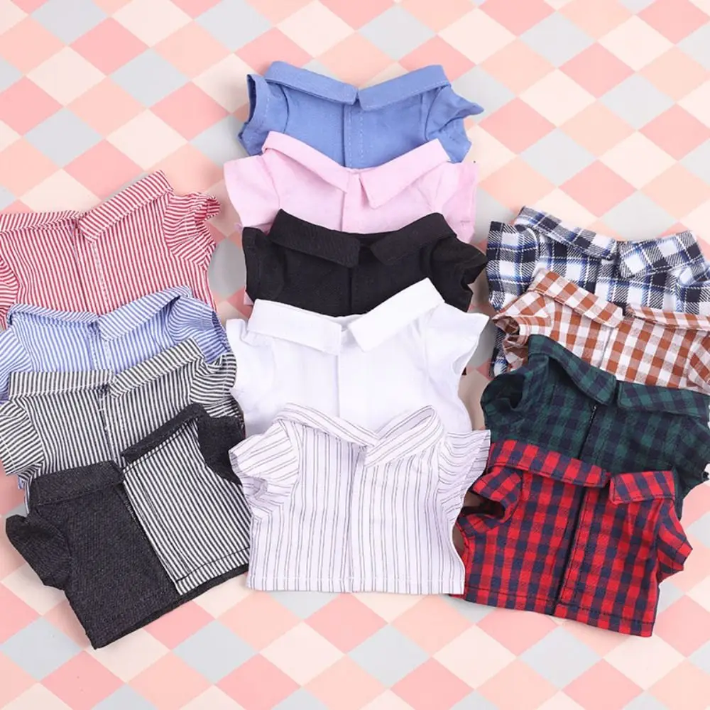 New Fashion Doll Clothes For 10/15/20cm Doll T-shirt Multicolors Doll Hoodies Cute Doll Outfit DIY Doll Accessories