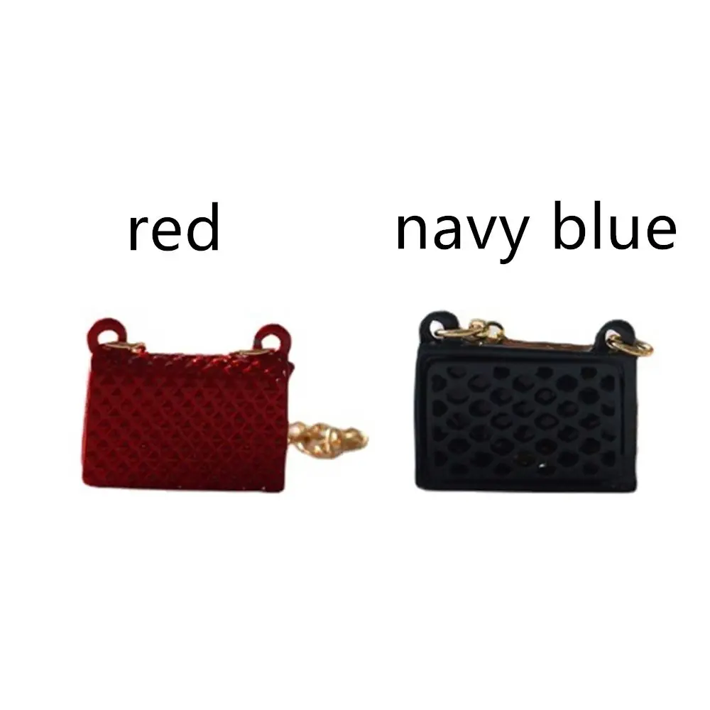 Fashion Miniature Bag For Doll Clothes Accessories Chain Handbag Lady Leather Bag Purse Accessories Dollhouse Girls Gift Toys