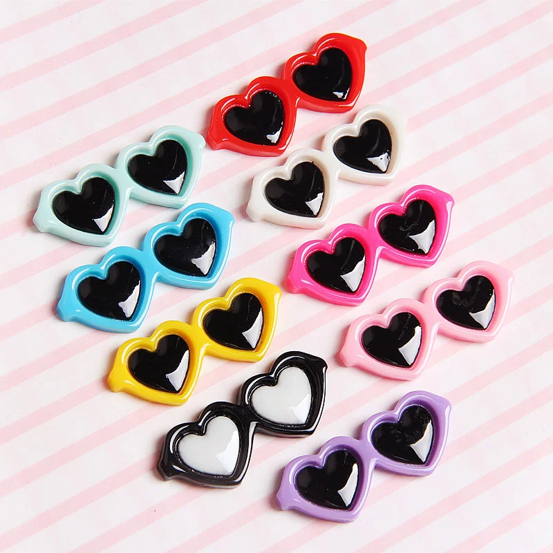 10pcs Doll Sunglasses Glasses Love Heart on Toys Dolls Princess Dress Up Accessories