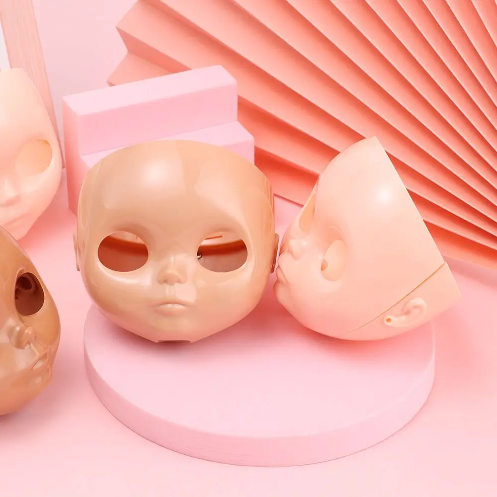 1PC 1/6 Blyth DIY Doll Factory Dolls Faceplate With Backplate 30cm Plastic Blyth No Makeup Face and Screw Toys Accessories