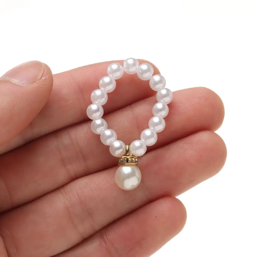 1Set Doll Jewelry White Pearl Jewelry Necklace Bracelet For 1/6 Doll Fashion Decoration Earring For DIY Dolls Accessories