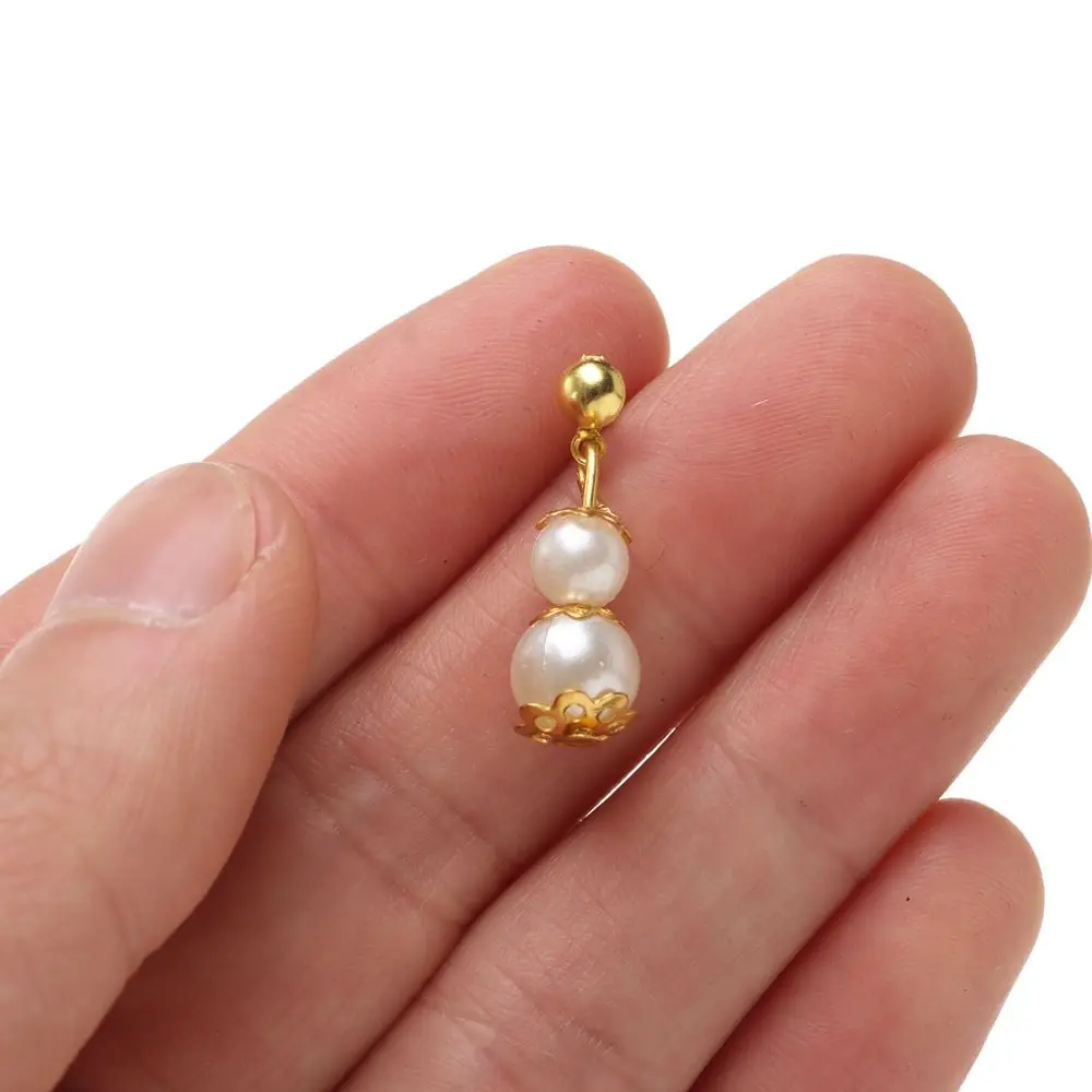 1Set Doll Jewelry White Pearl Jewelry Necklace Bracelet For 1/6 Doll Fashion Decoration Earring For DIY Dolls Accessories