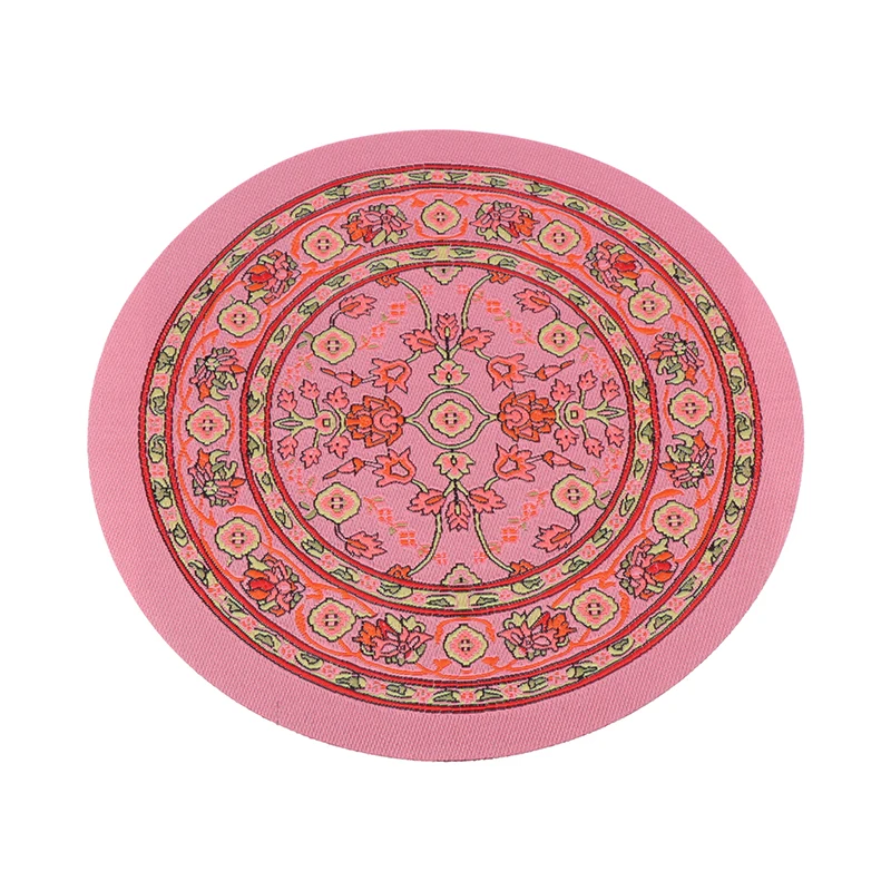 1:12 Dollhouse Miniature Round Floor Rug Cover Oval Carpet Floor Mat Model Bedroom Living Room Decor Toy Doll House Accessories