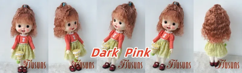 Full size BJD Hair JD745 High ponytail shawl micro-curly mohair Doll wig 1/8 1/6 1/4 1/3 YOSD MSD SD DOD Blythes Qbaby Accessies
