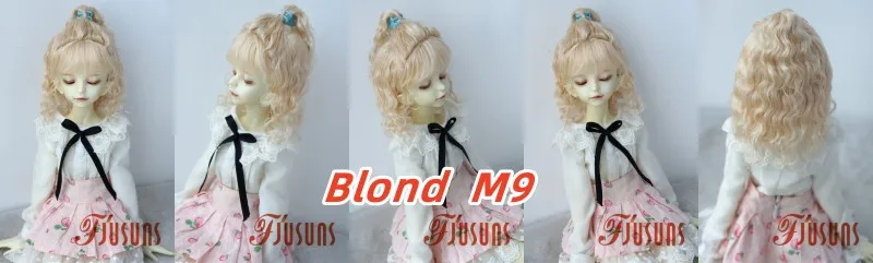 Full size BJD Hair JD745 High ponytail shawl micro-curly mohair Doll wig 1/8 1/6 1/4 1/3 YOSD MSD SD DOD Blythes Qbaby Accessies