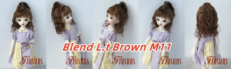 Full size BJD Hair JD745 High ponytail shawl micro-curly mohair Doll wig 1/8 1/6 1/4 1/3 YOSD MSD SD DOD Blythes Qbaby Accessies