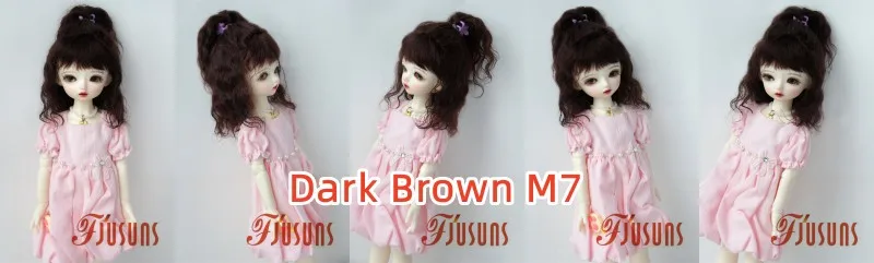 Full size BJD Hair JD745 High ponytail shawl micro-curly mohair Doll wig 1/8 1/6 1/4 1/3 YOSD MSD SD DOD Blythes Qbaby Accessies